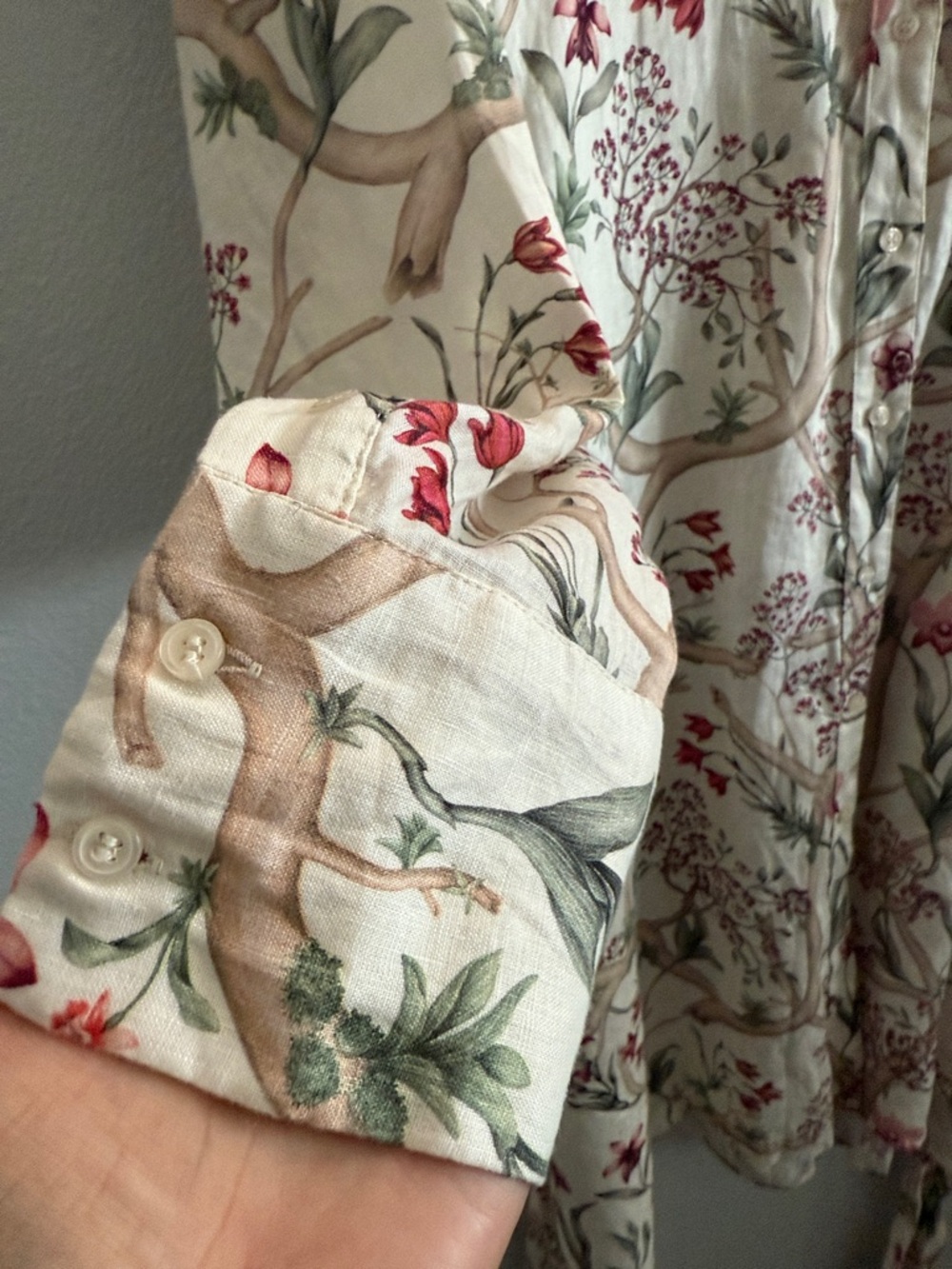 NWT Johanna Ortiz x H&M Linen Floral Shirt Dress Belted XXL - Picture 5 of 9